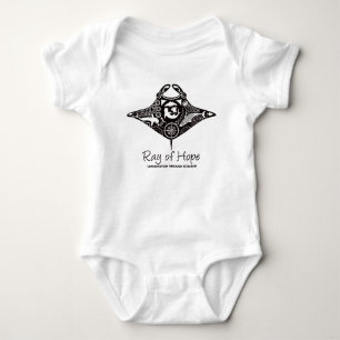 Manta Ray of Hope MMF Baby Romper Suit Black Print Bodysuit