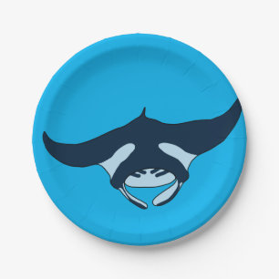 Manta Ray Paper Plate