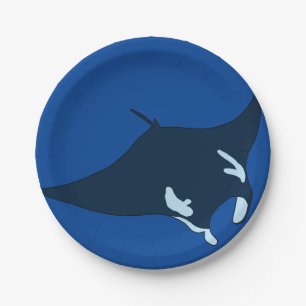 Manta Ray Paper Plate