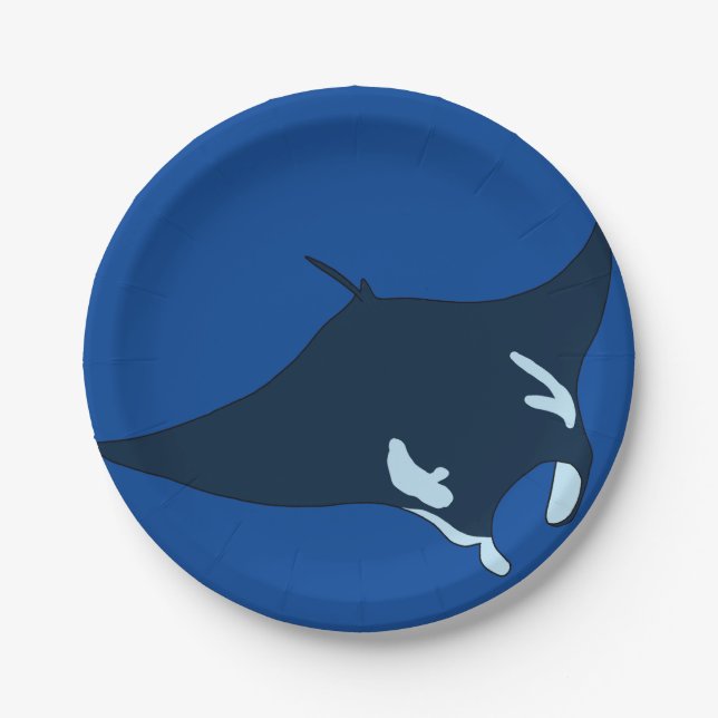Manta Ray Paper Plate (Front)