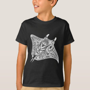 Manta Ray Polynesian Tribal Sea Tattoo Sea T-Shirt