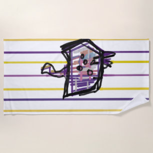 Manta ray summer joy beach towel