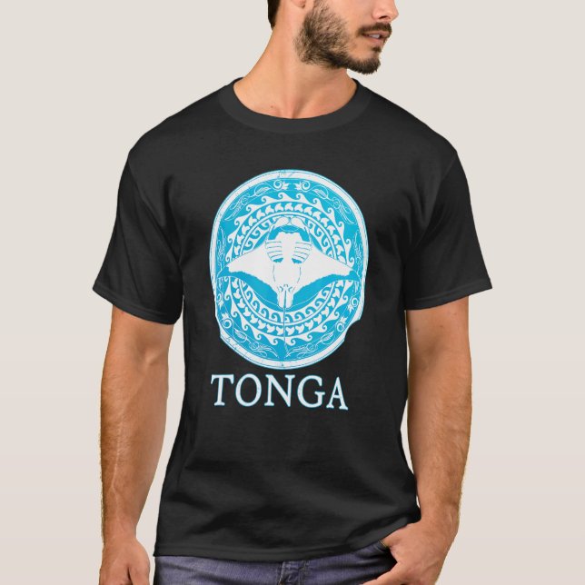 Manta Ray Tonga Roots Pride T-Shirt (Front)