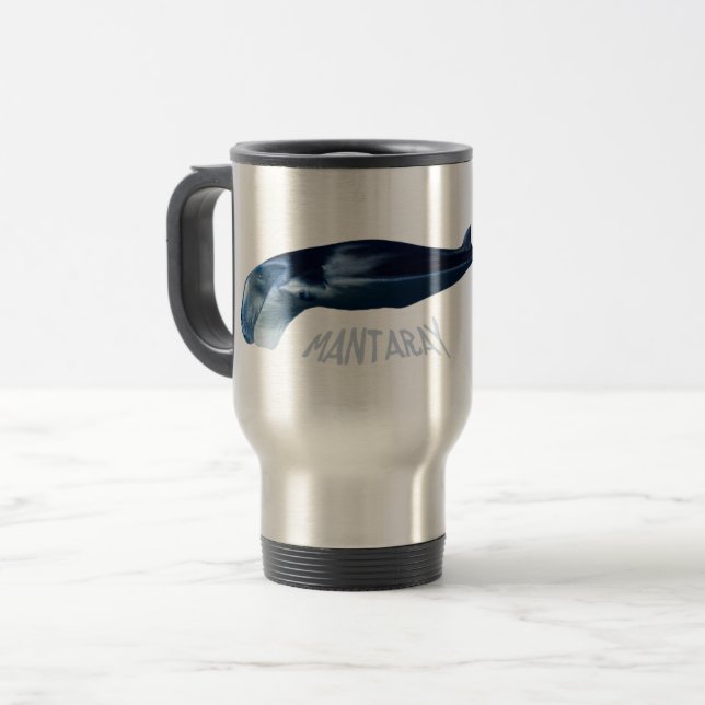 Manta Ray Travel Mug (Front Left)