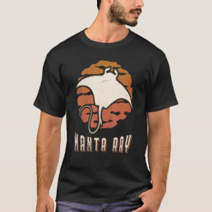 Manta Ray Vintage Retro Classic Animal Sunset T-Shirt
