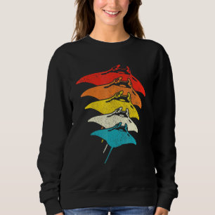 Manta Ray Vintage Retro Scuba Diving Fish Scuba Di Sweatshirt