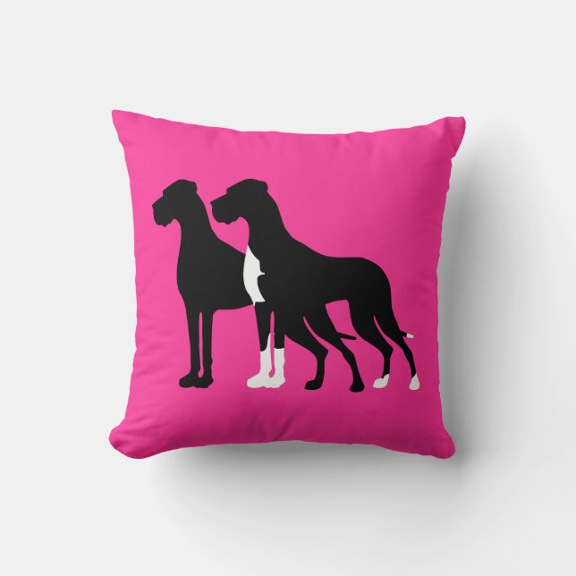 Manteldoggen Muster Dekokissen Cushion (Front)
