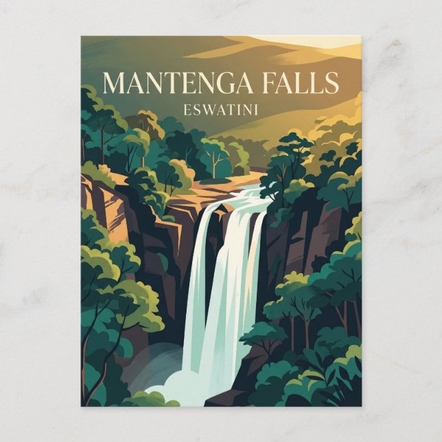 Mantenga Nature Reserve, Mantenga Falls Eswatini Postcard (Front)
