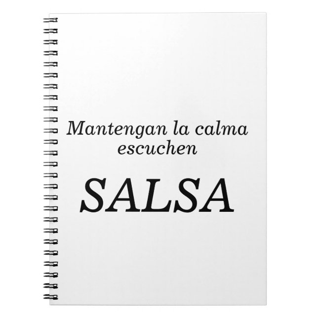 mantengan la calma notebook (Front)