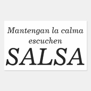mantengan la calma rectangular sticker