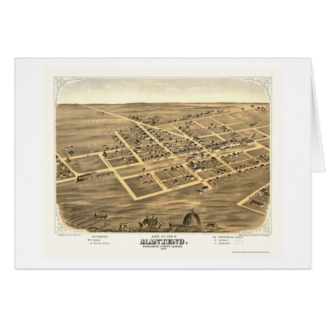 Manteno, IL Panoramic Map - 1869 (Front Horizontal)