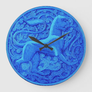 manticore in blue large clock