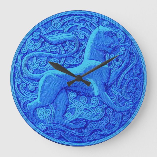manticore in blue large clock (Front)