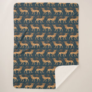 Manticore on Dark Blue Sherpa Blanket