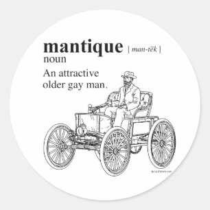 MANTIQUE CLASSIC ROUND STICKER