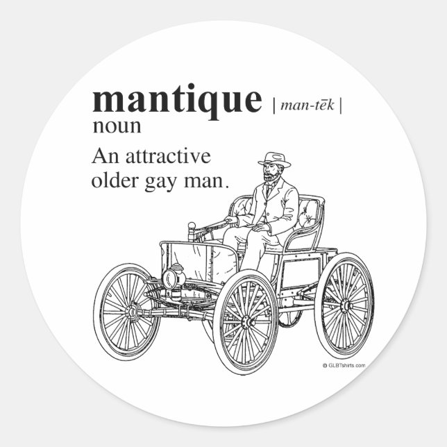 MANTIQUE CLASSIC ROUND STICKER (Front)
