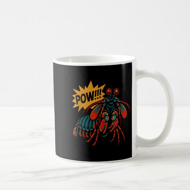 Mantis Shrimp W Punch Funny Ocean Animal  Coffee Mug (Right)