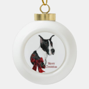 Mantle Great Dane Christmas Ceramic Ball Christmas Ornament