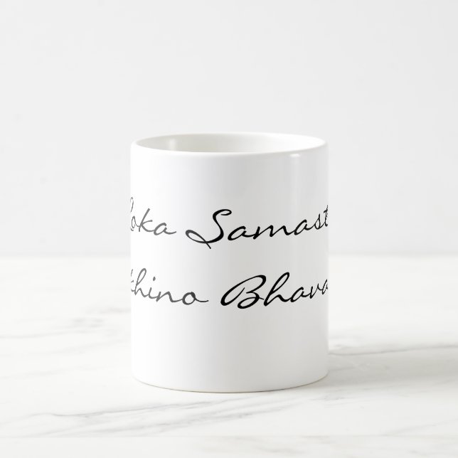 Mantra für den Weltfrieden Coffee Mug (Center)