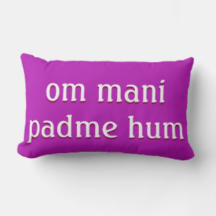 Mantra: om mani padme hum lumbar cushion