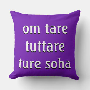 Mantra: om tare tuttare ture soha cushion