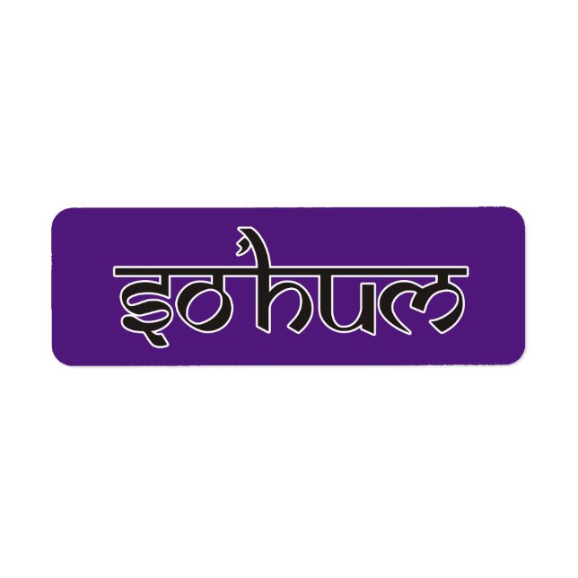 Mantra SO HUM - flat black & white contour (Front)