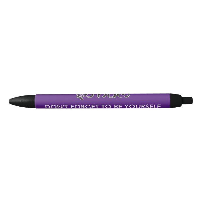 Mantra SO HUM - flat black & white contour Ink Pen (Front)