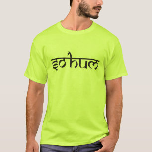 Mantra SO HUM - flat black & white contour T-Shirt
