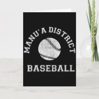 Manua District Baseball Distressed Retro Clic  Card