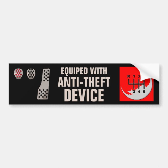 MANUAL Anti-Theft Bumper Sticker (Front)