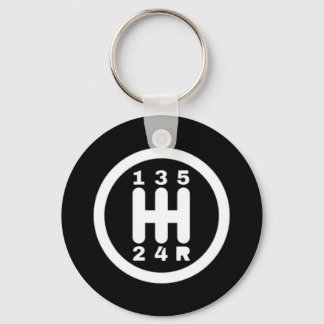 Manual gear shift design key ring
