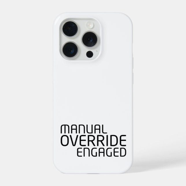 Manual Override Mobile Hardware Tactical Shield iPhone Case (Back)