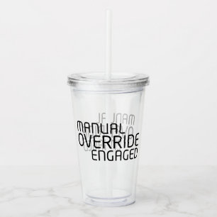 Manual Override Transparent Logic Cold-Brew  Acrylic Tumbler
