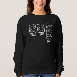 Manual Pedal Shift Diagram Racing Mechanics Sweatshirt