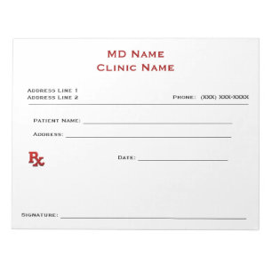 Manual Prescription Pad (Large - White)