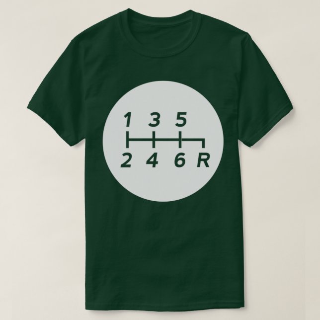 Manual Transmission Shift Pattern 1 T-Shirt (Design Front)