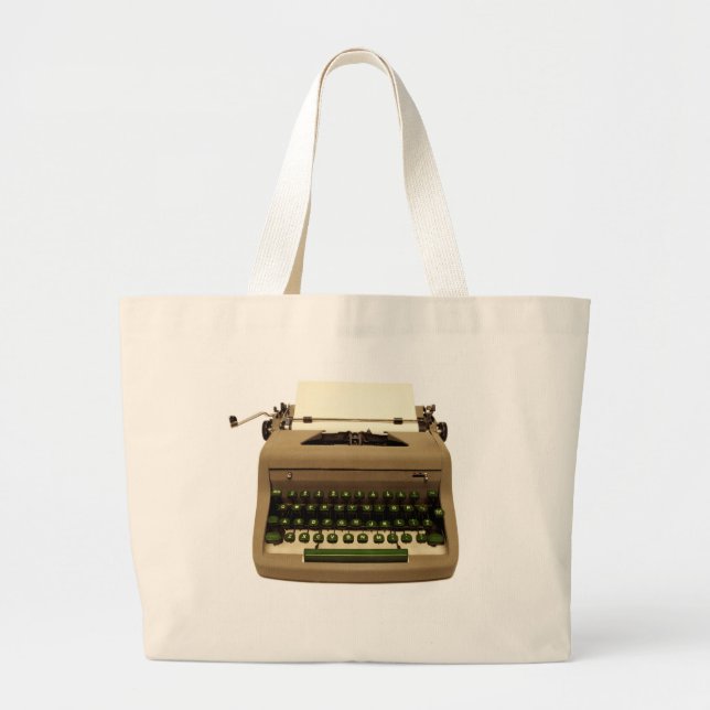 Manual Typewriter Large Tote Bag (Front)