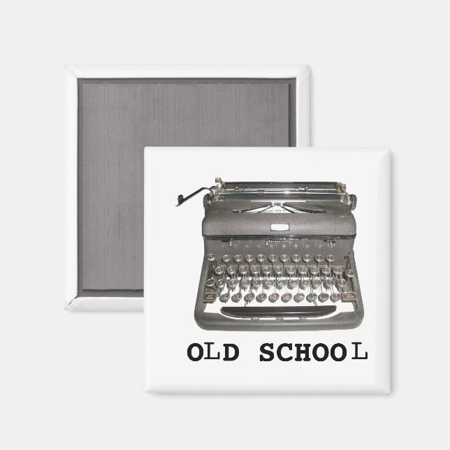 Manual Typewriter "Old School" Magnet (Front/Back)