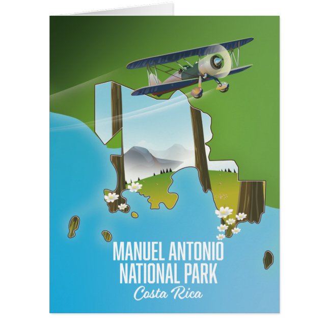 Manuel Antonio National Park, Costa Rica map. (Front)