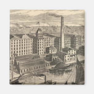 Manufactory of Clark's ONT Spool Cotton Magnet