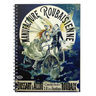 Manufacture Roubaisienne Bicycles Spiral Notebook
