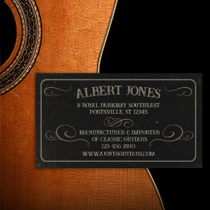 Manufacturer and Importer of Classic Guitars Business Card