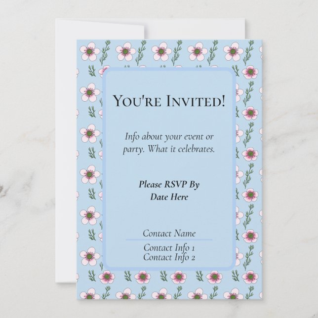 Manuka Flowers Announcement (Front)