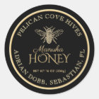 Manuka Honey Black Dark Gold Vintage Bee 