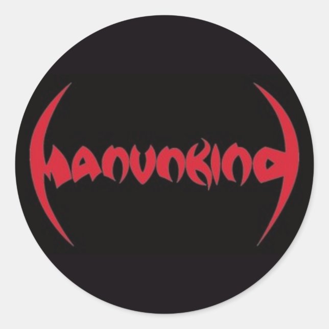 MANUNKIND LOGO ROUND STICKER 3" (Front)