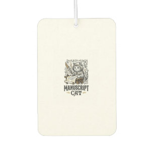 Manuscript Cat Cat Mediaeval Manuscript Vintage Ve Car Air Freshener