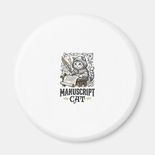 Manuscript Cat Cat Medieval Manuscript Vintage Vec Magnet