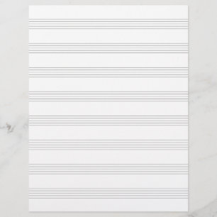 Manuscript Paper Music Staffs Composer Songwriter Custom Letterhead