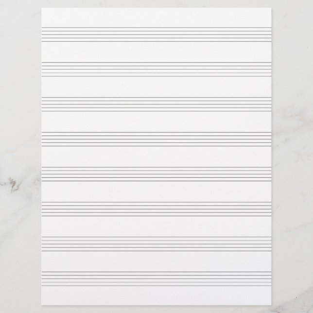 Manuscript Paper Music Staffs Composer Songwriter Custom Letterhead (Front)