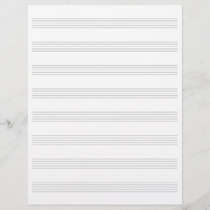 Manuscript Paper Music Staffs Composer Songwriter Custom Letterhead